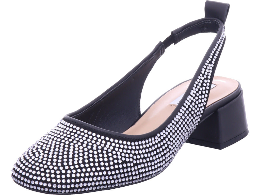 Steve madden Dámské lodičky Smitten Sandal Rhinestone v černé barvě