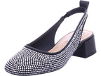 Steve madden Dámské lodičky Smitten Sandal Rhinestone v černé barvě