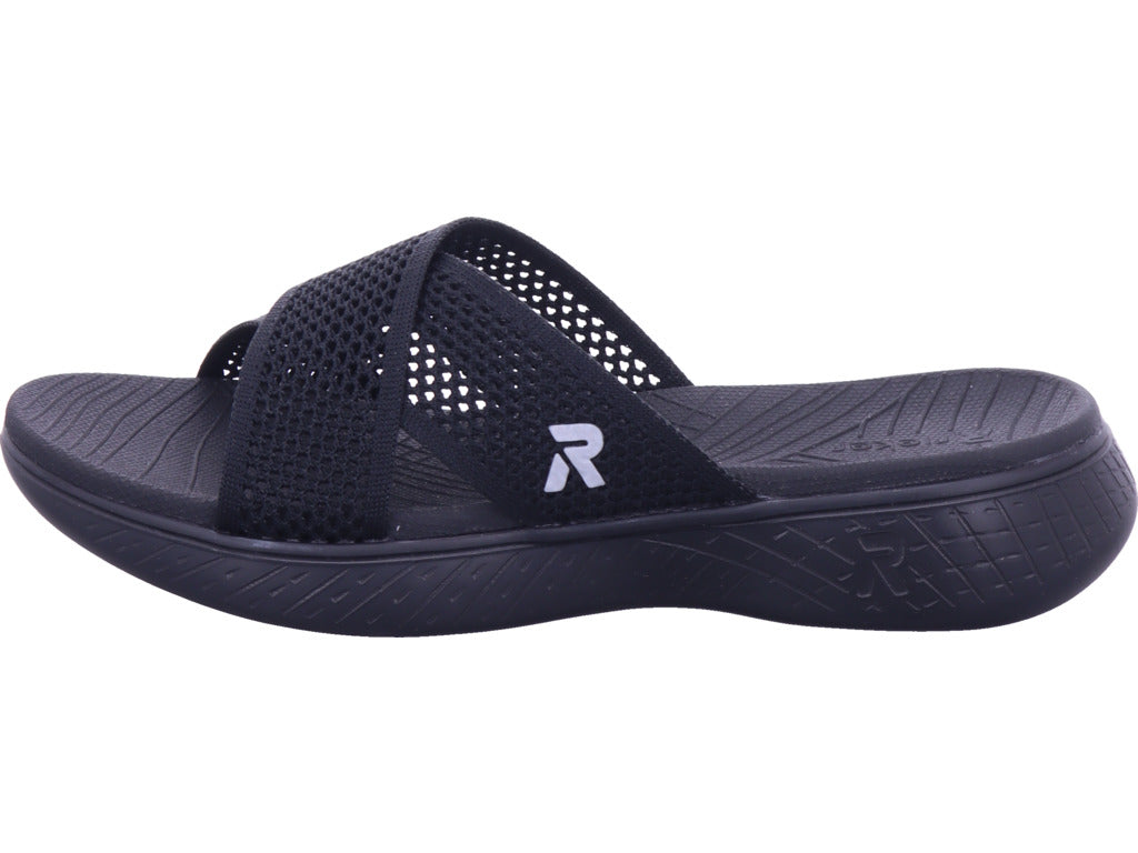 Rieker women's mule Fsk women's sandals in black