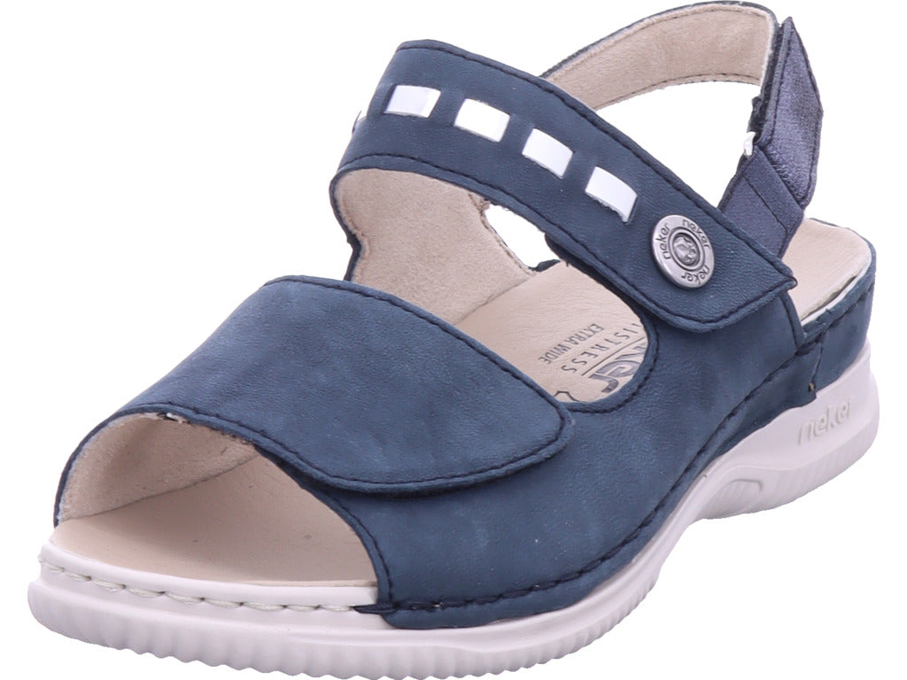 Rieker Damen Sandalette Fsk Damen Sandalen in blau
