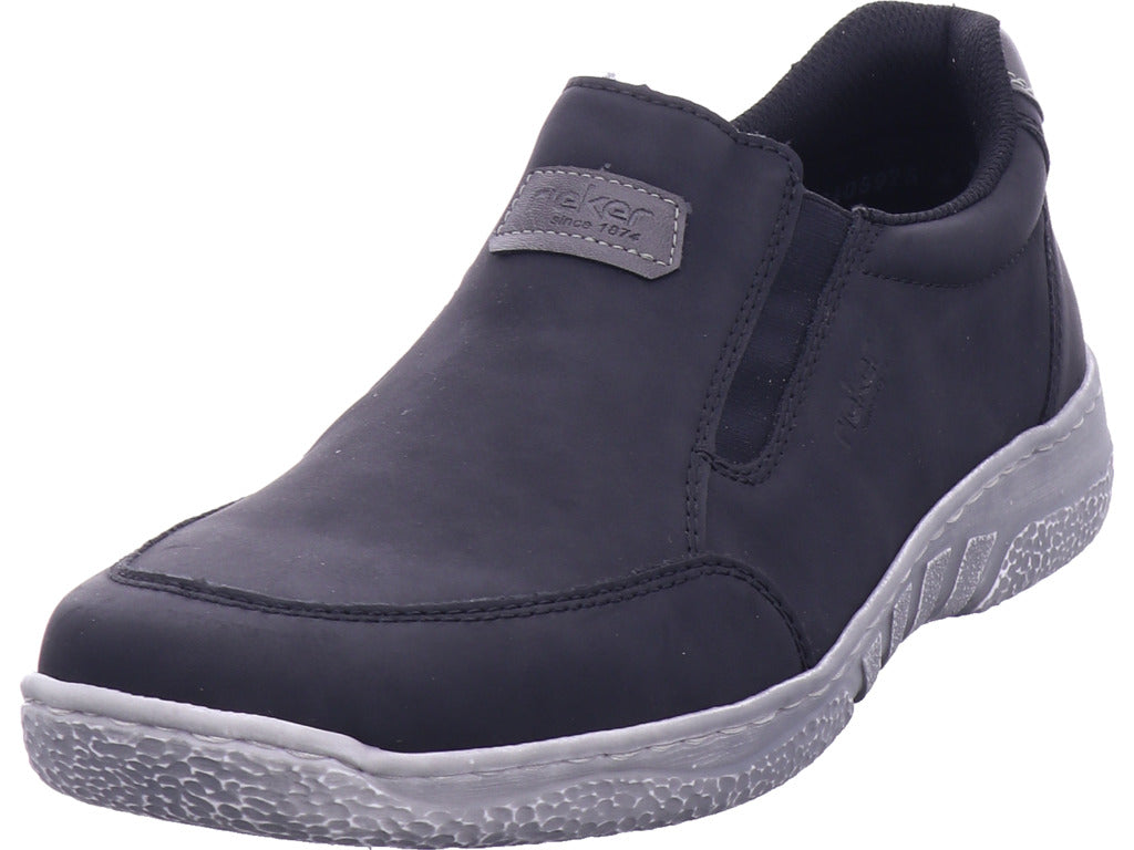 Rieker Herren Slipper Fsk Herren Halbschuhe in schwarz