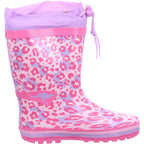 KangaRoos Mädchen Gummistiefel K-Rain Lavender/Leo in pink