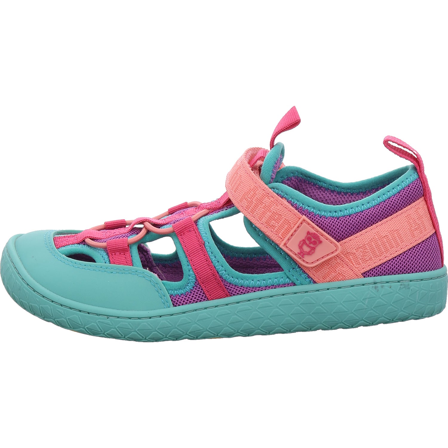 Affenzahn Girls Vegan Barefoot Shoes Roughy Owl in purple