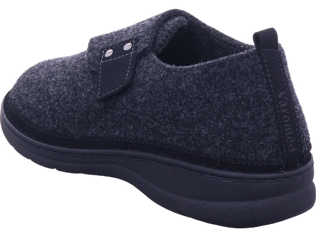 Varomed Herren Hausschuh Bruce Slipper in schwarz