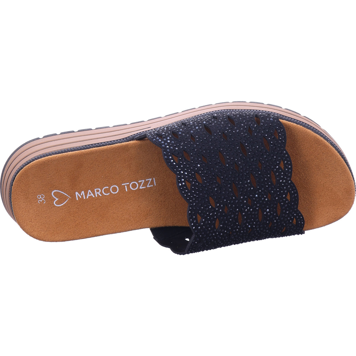 Marco Tozzi Damen Pantolette  in schwarz