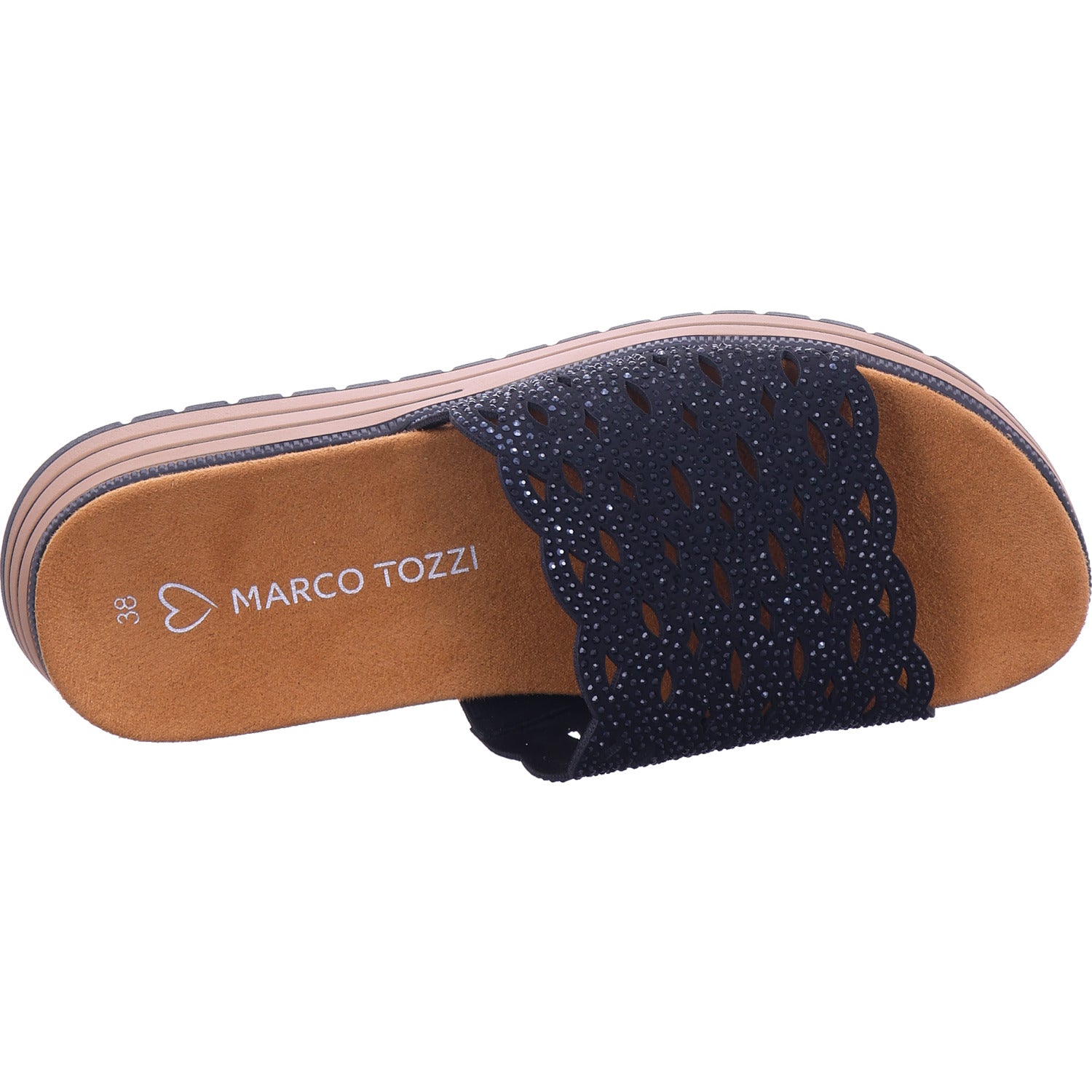 Marco Tozzi Damen Pantolette  in schwarz