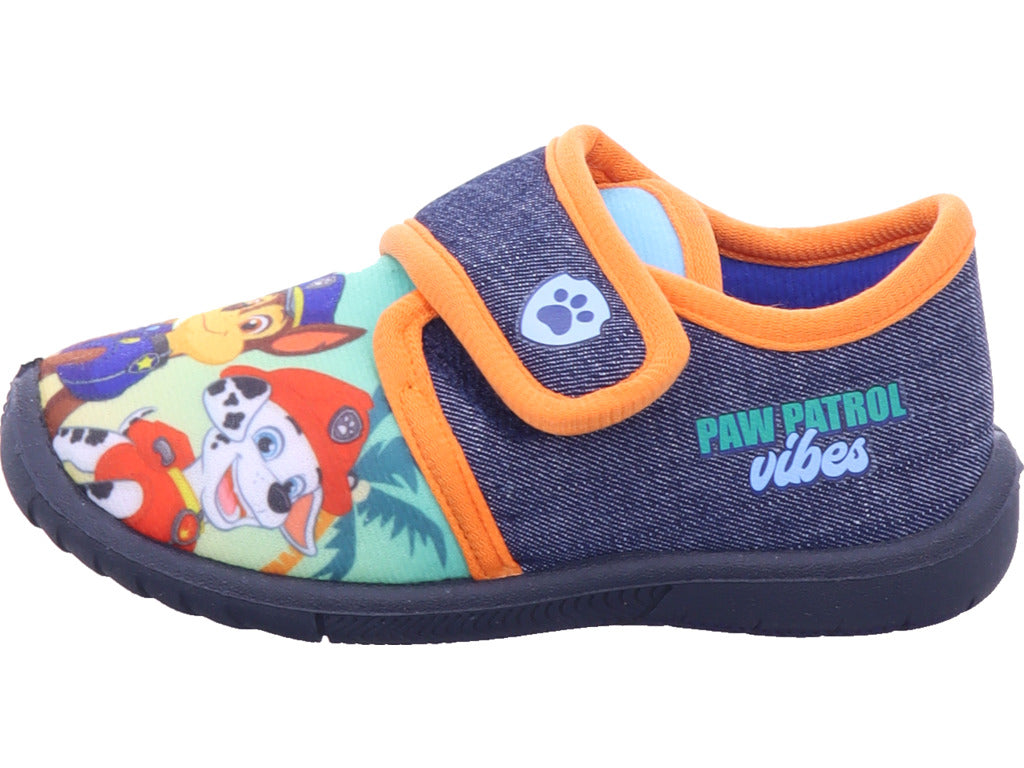Leomil Jungen Hausschuh Paw in blau