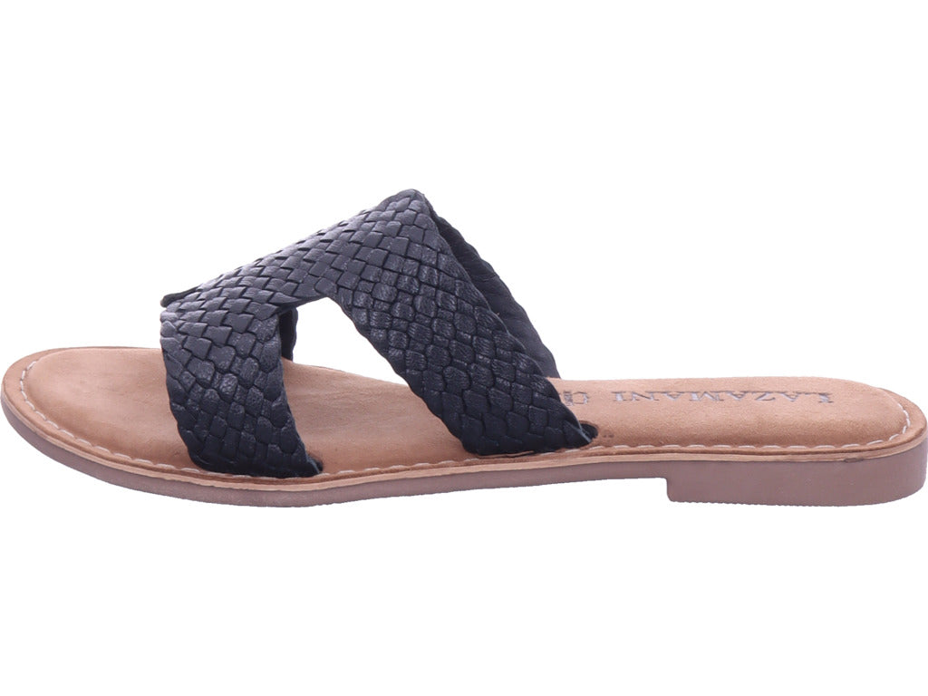 Lazamani Damen Pantolette  in schwarz