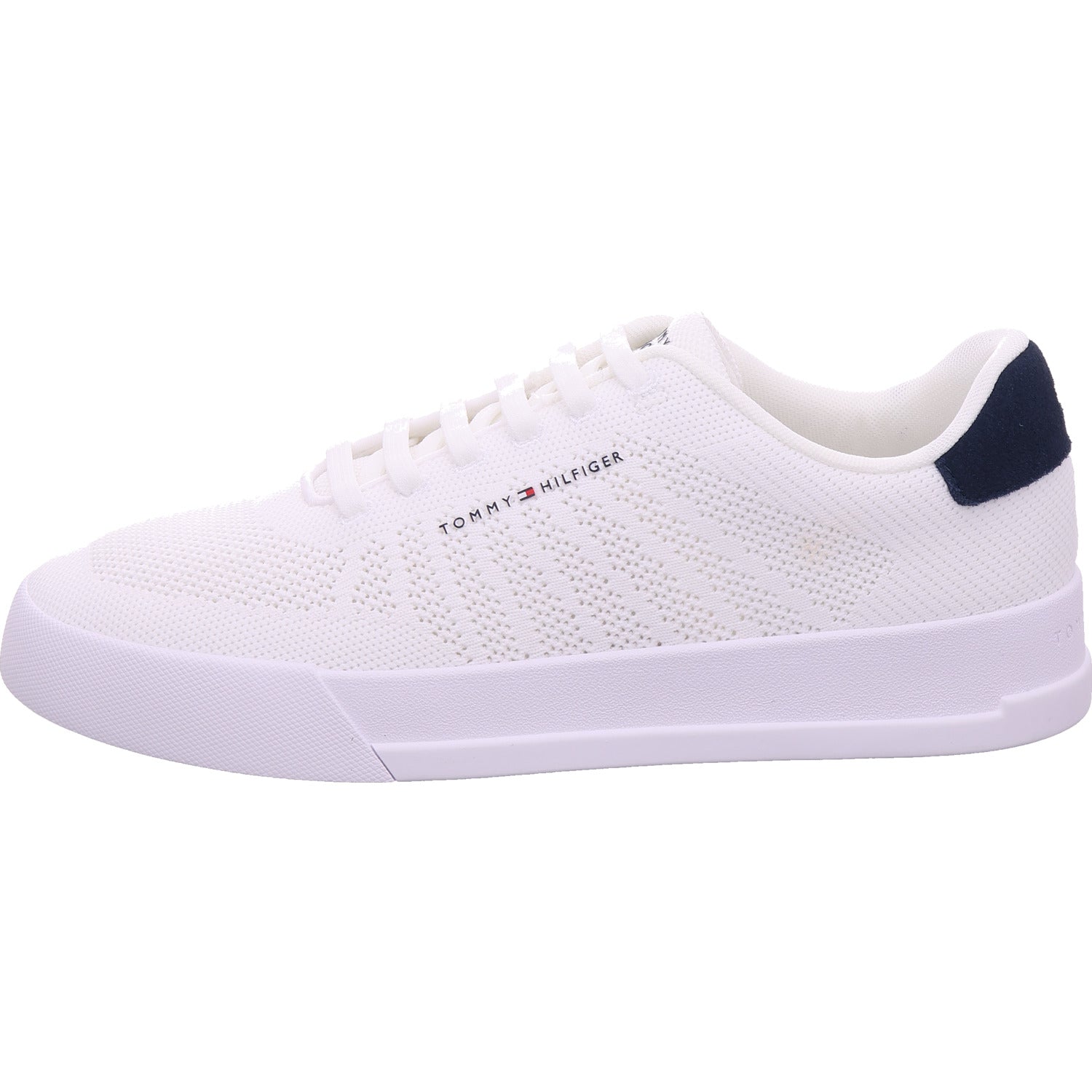 Tommy Hilfiger Herren Sneaker Th Court Knit in weiß