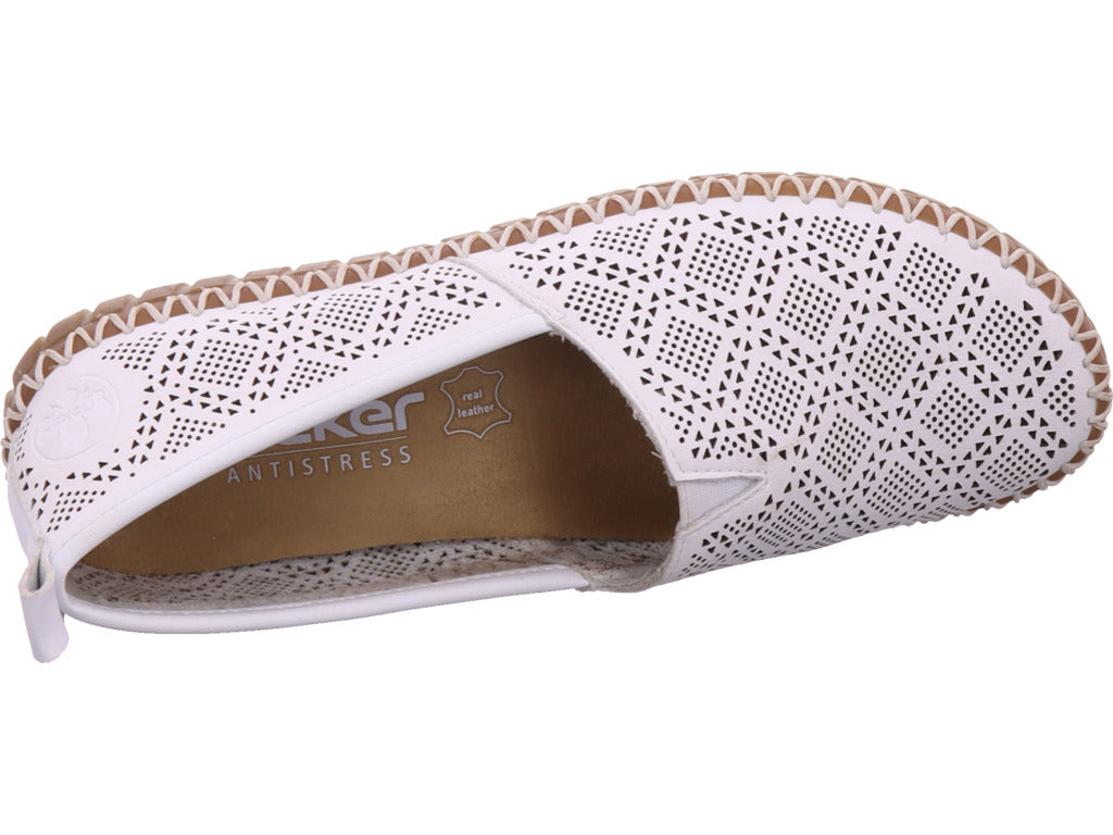 Rieker Damen Slipper Fsk Damen Halbschuhe in weiß