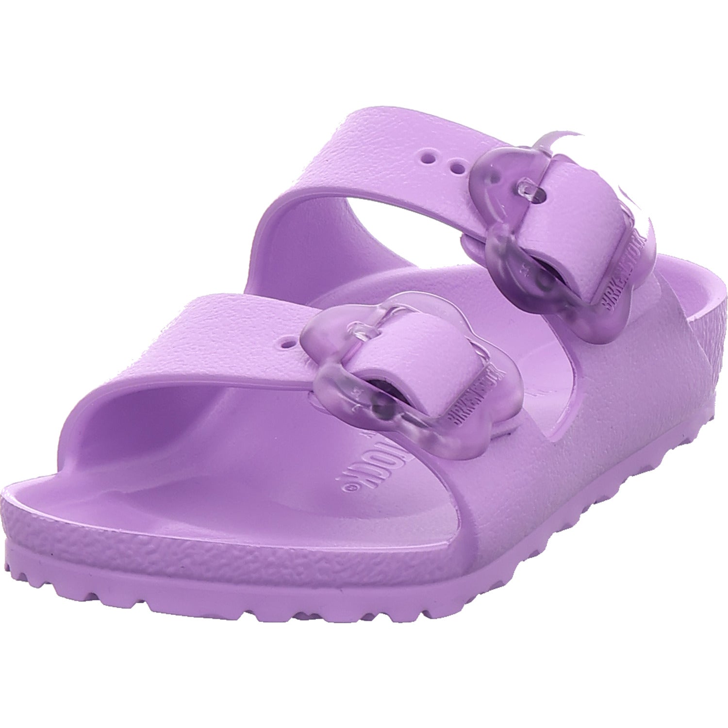 Birkenstock Girls' Arizona Flower Eva Mule in Lilac