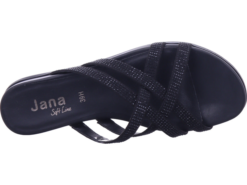 Jana Damen Pantolette  in schwarz