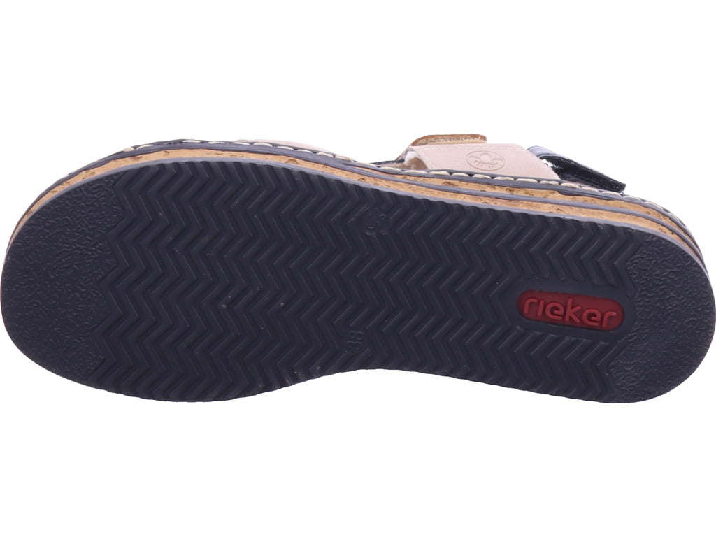 Rieker Damen Sandalette Fsk Damen Sandalen in blau
