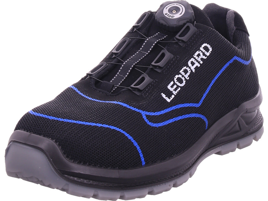 Pánské pracovní boty s leopardím vzorem v černé barvě