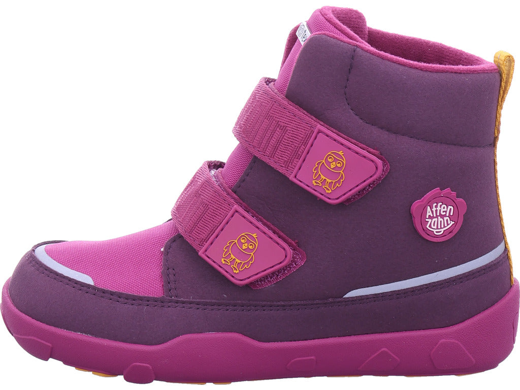 Affenzahn Girls' Moon Boots Bird in Purple