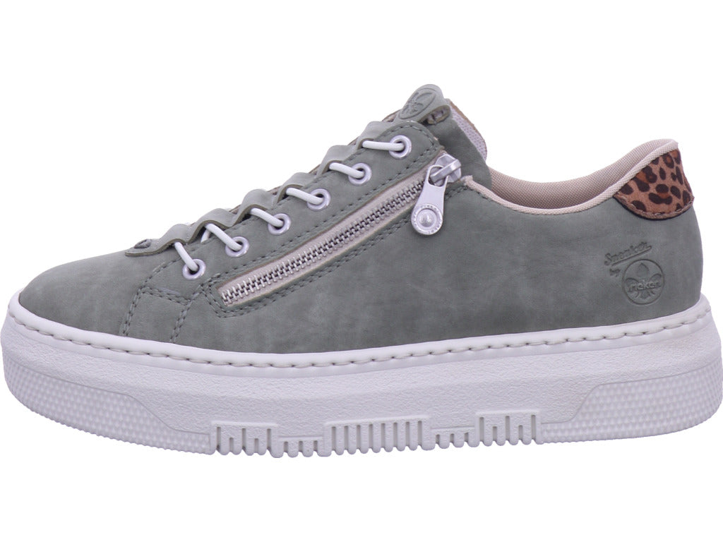 Dámské tenisky Rieker Fsk Dámské polobotky v zelené barvě
