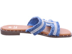 Ilc-hoes Women's Mule in Blue