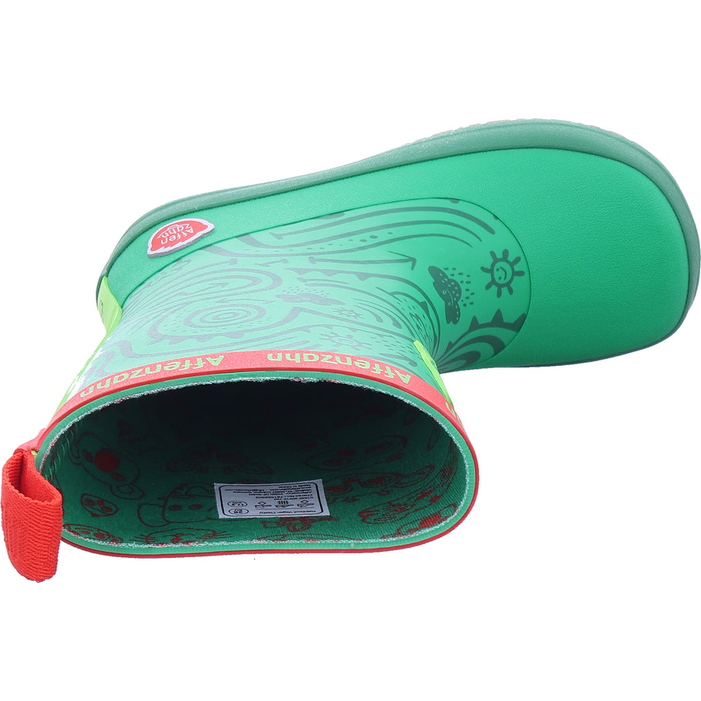 Affenzahn Jungen Gummistiefel Rainboot Vegan Plashy Frog in grün