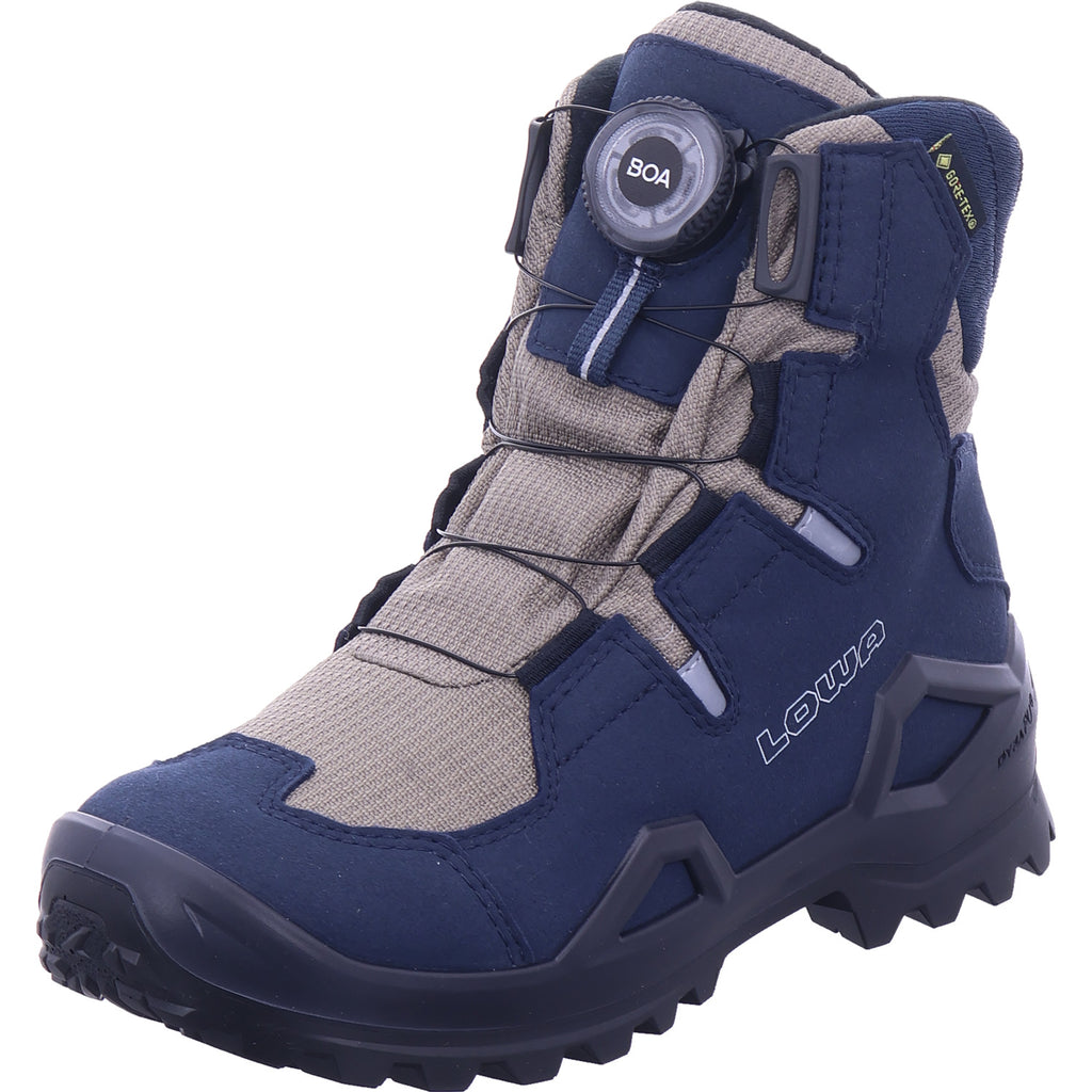 lowa Jungen Moonboots Milo Evo Gtx Hi Boa Jr in blau