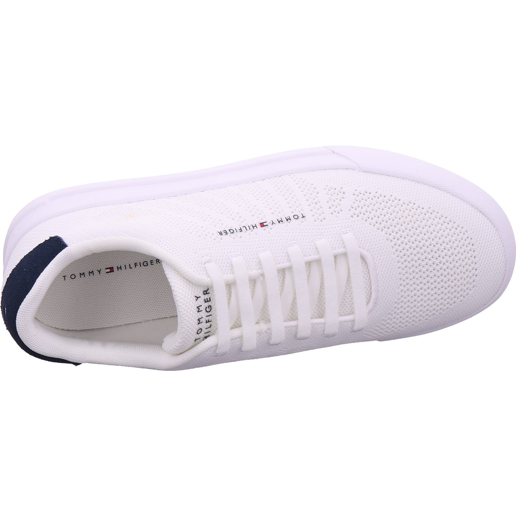 Tommy Hilfiger Herren Sneaker Th Court Knit in weiß