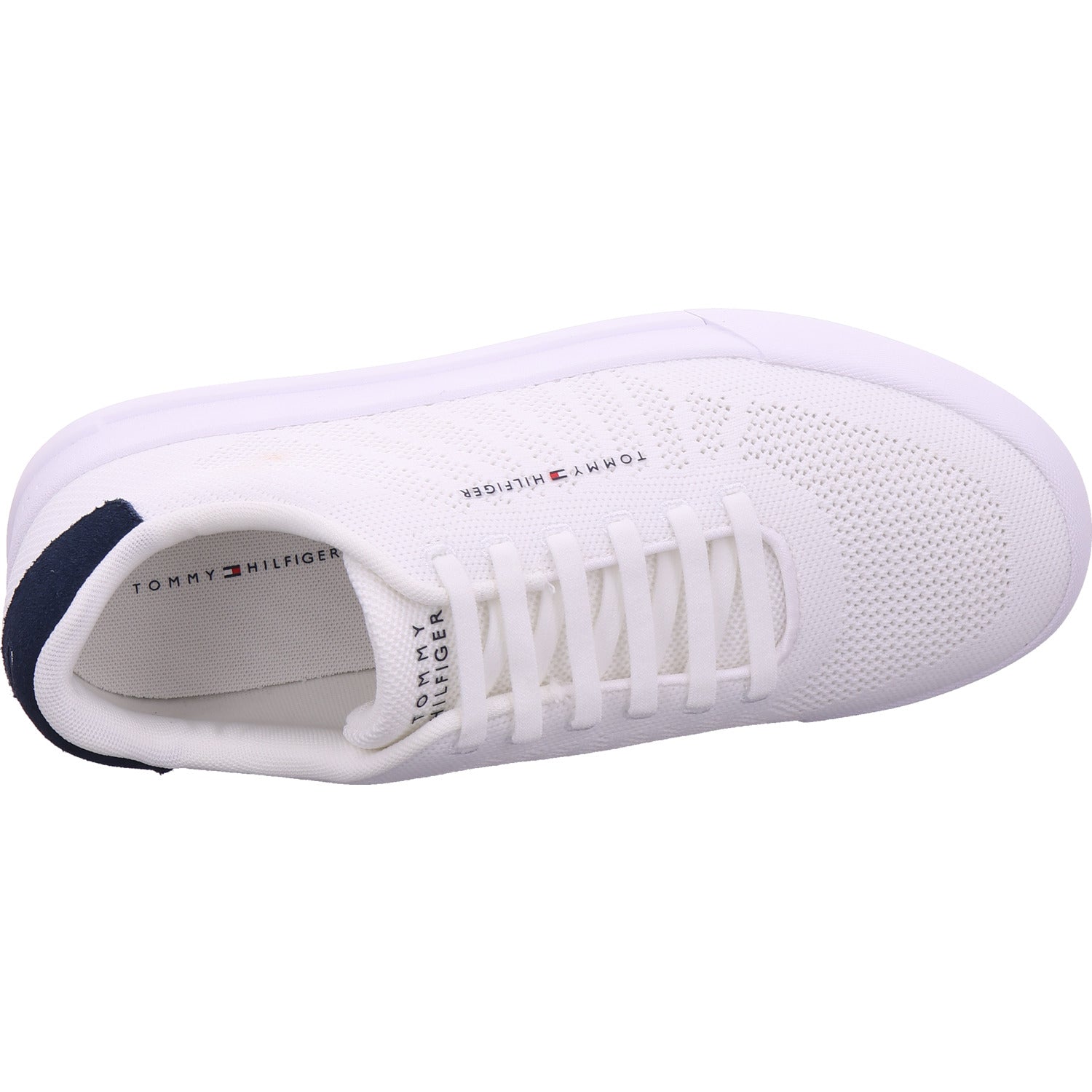 Tommy Hilfiger Herren Sneaker Th Court Knit in weiß