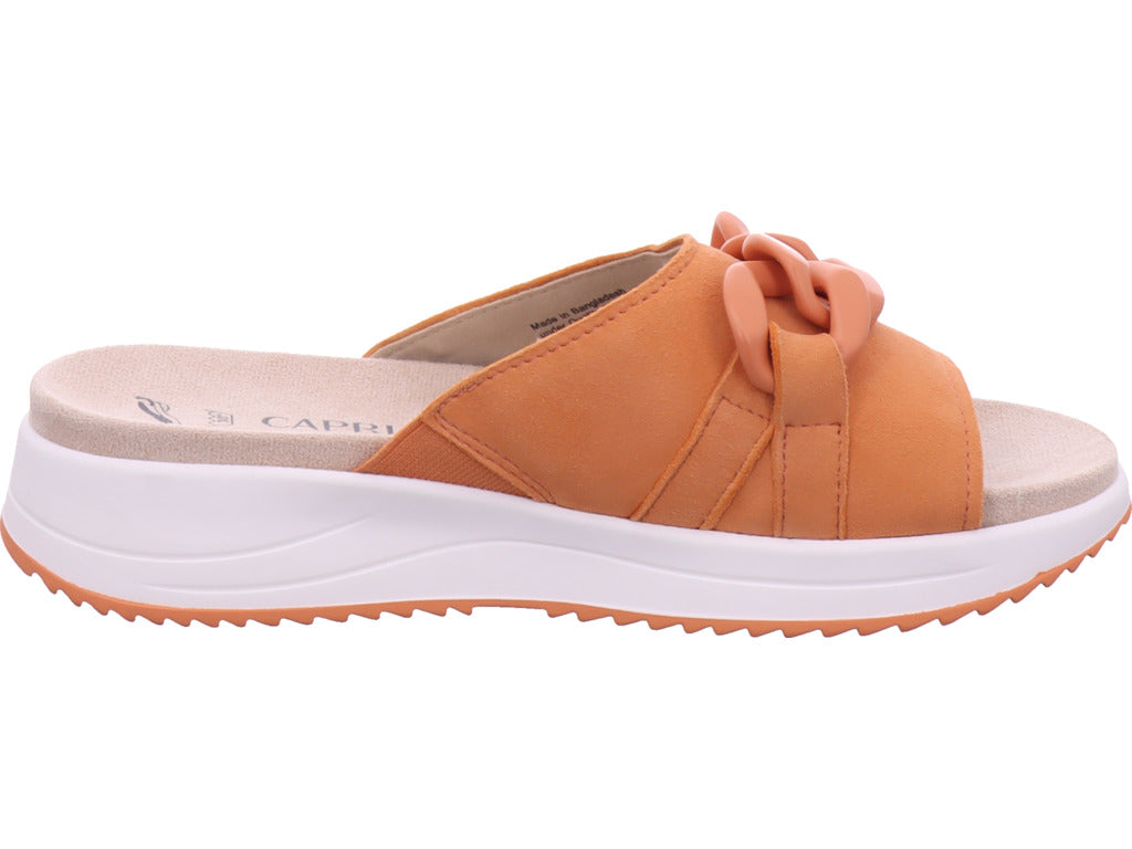 Caprice Damen Pantolette Women Slides in orange