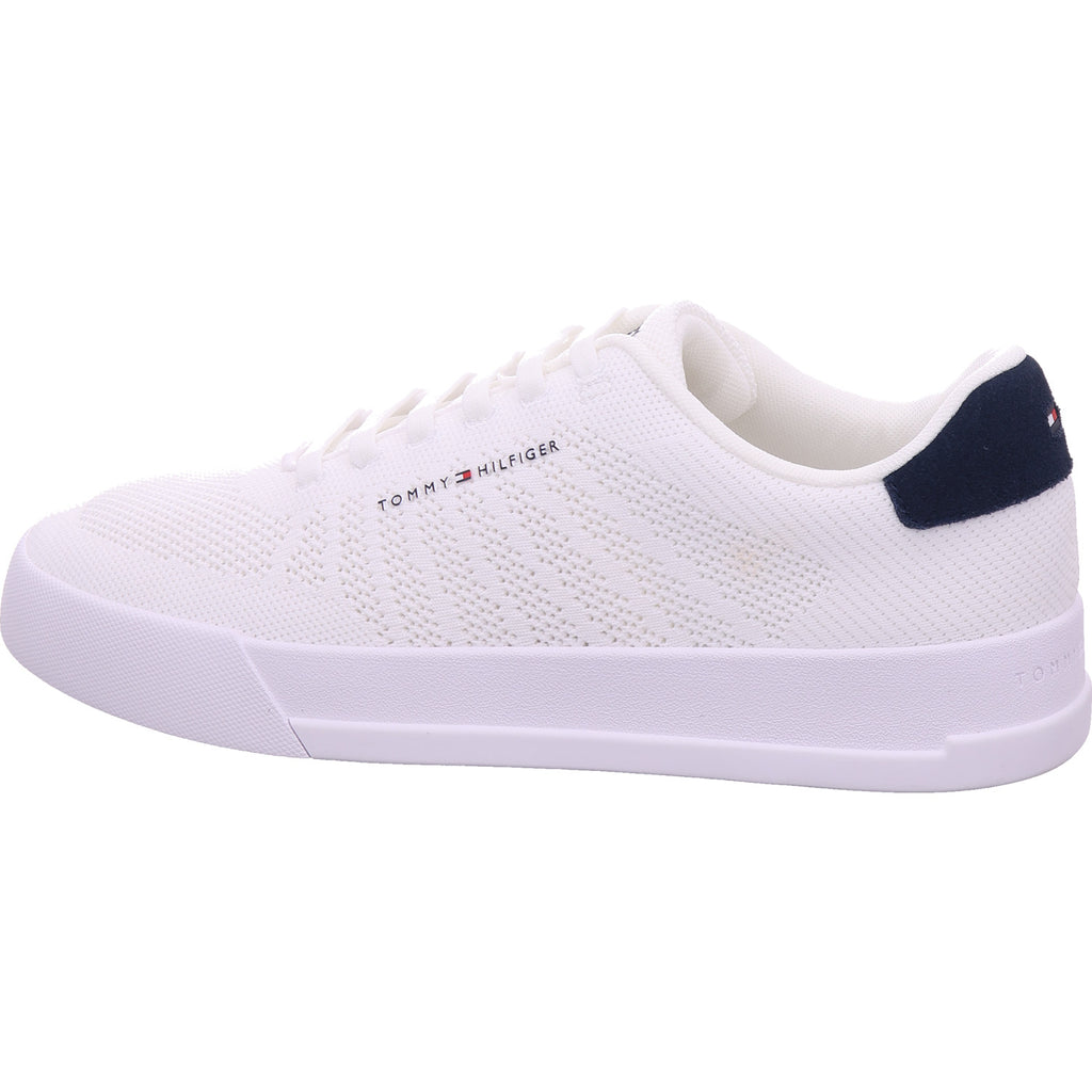 Tommy Hilfiger Herren Sneaker Th Court Knit in weiß