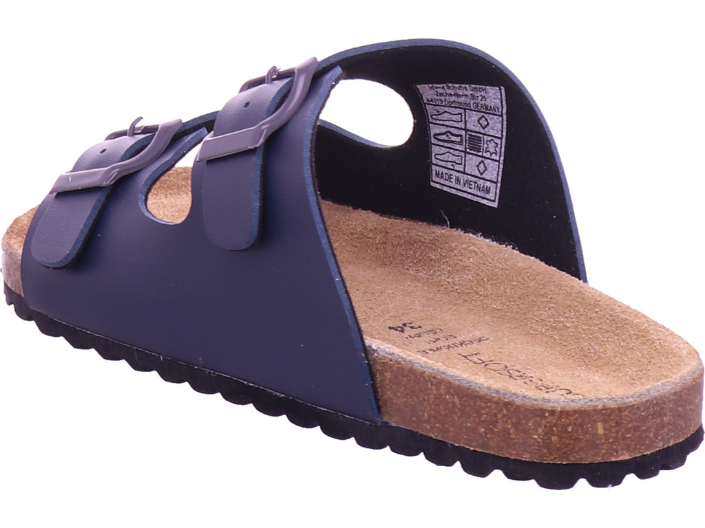 Indigo Jungen Pantolette Tieffussbett Pantoletten in blau