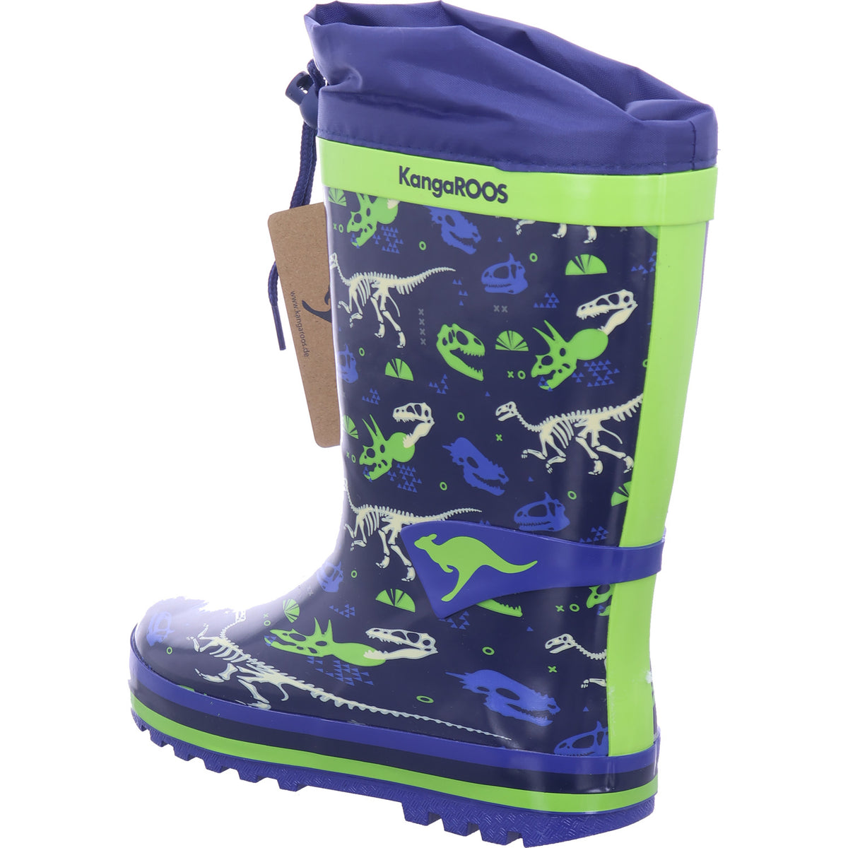 KangaRoos Jungen Gummistiefel K-Rain Navy/Dino in blau