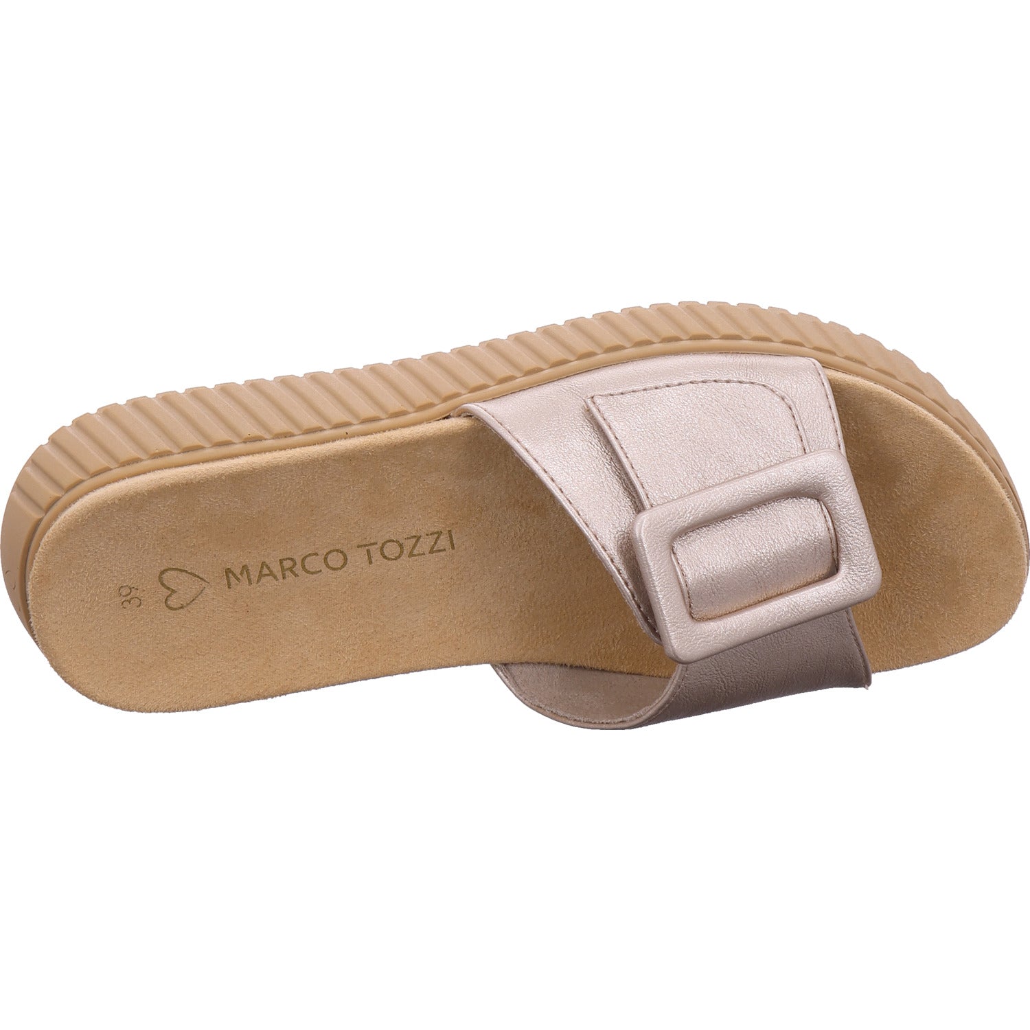 Marco Tozzi Damen Pantolette  in platin