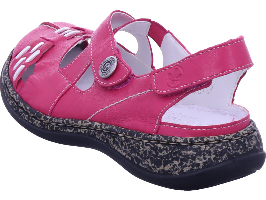 Rieker Damen Sandalette Fsk Damen Halbschuhe in pink
