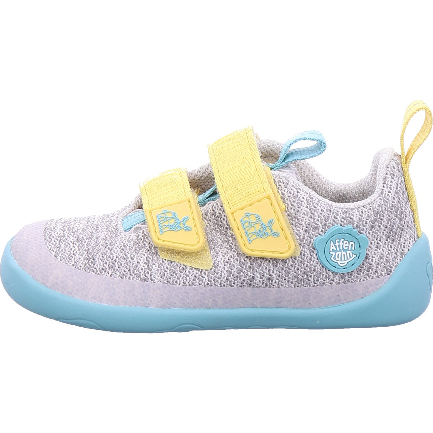 Affenzahn Girls' Barefoot Shoes Barefoot Shoe Knit Happy Rhino in grey