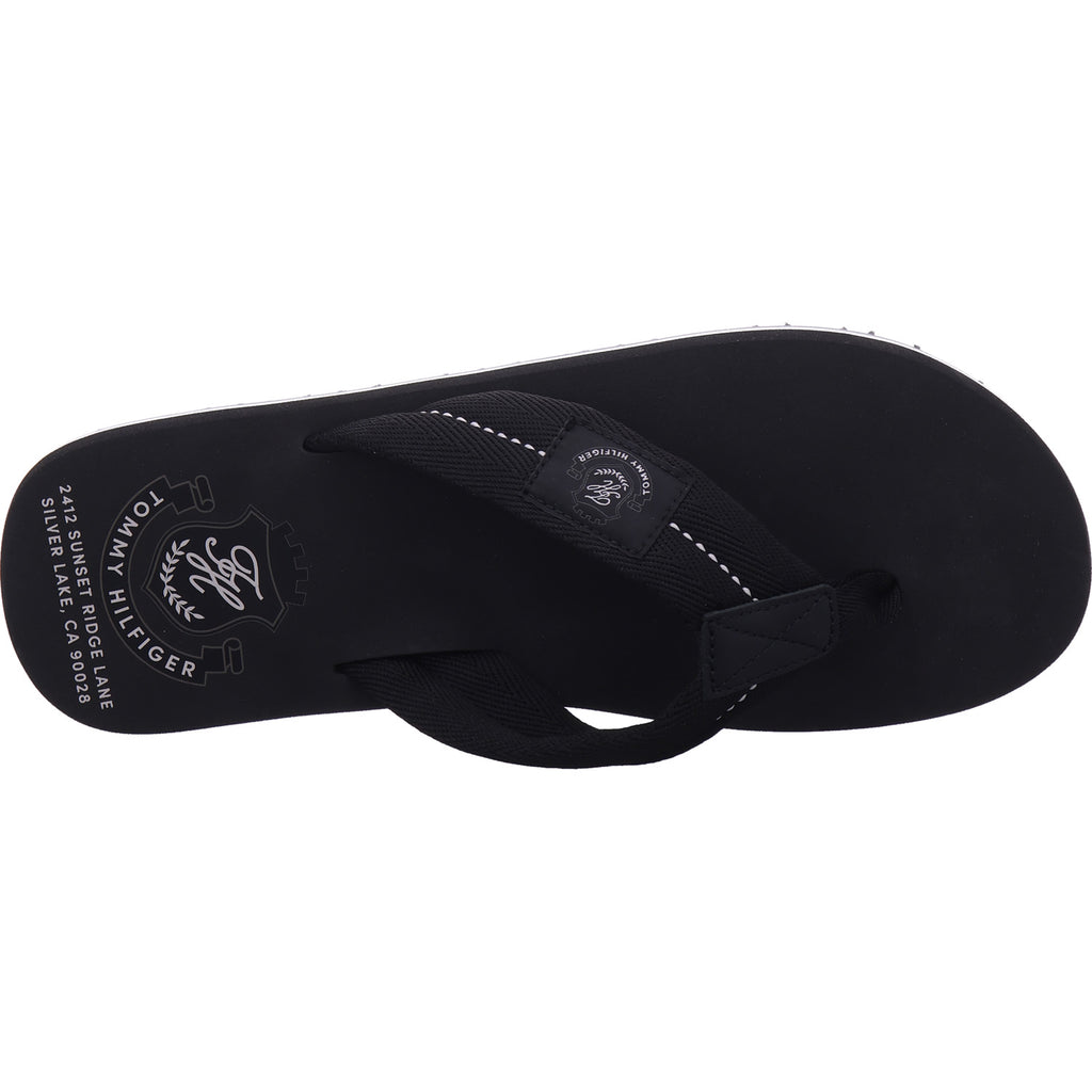 Tommy Hilfiger Men's Beach Sandals Patch Hilfiger Beach Sandal in Black