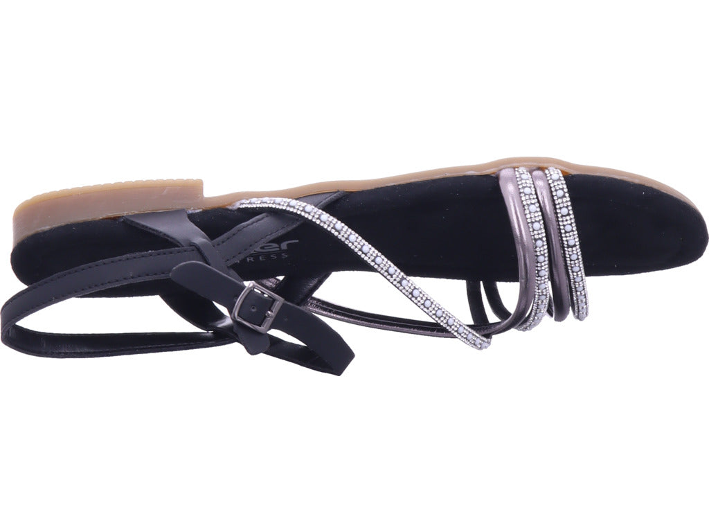Rieker Damen Sandalette Fsk Damen Sandalen in schwarz
