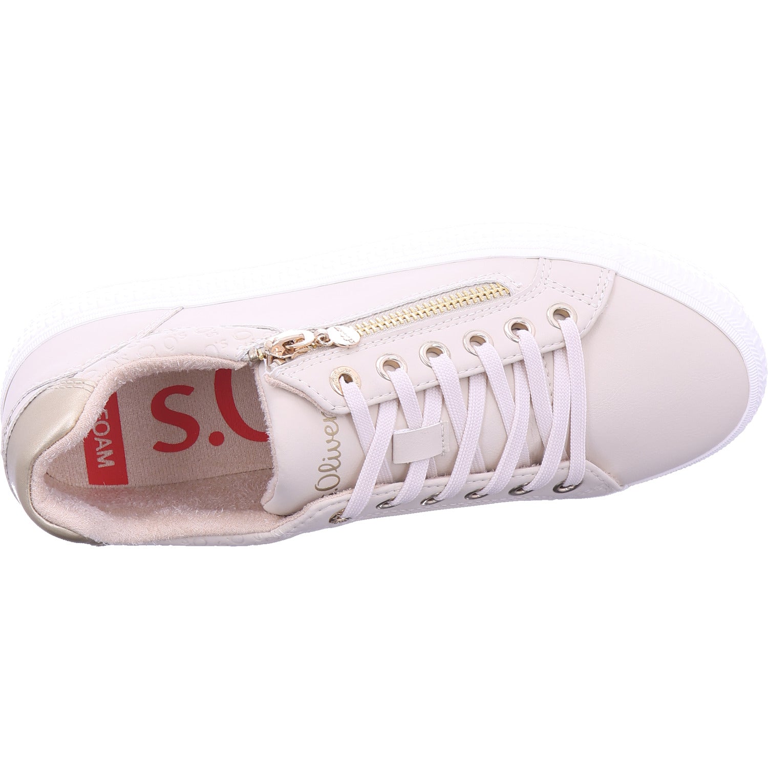 s.Oliver women's sneakers in beige