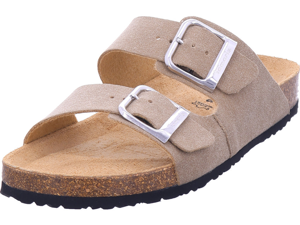Tamaris Damen Pantolette  in beige