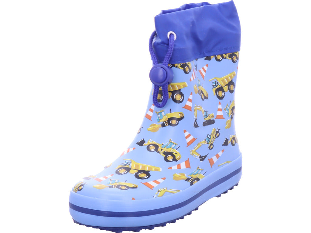 Beck Unisex - Dětské gumáky Minibagger světle modré v modré