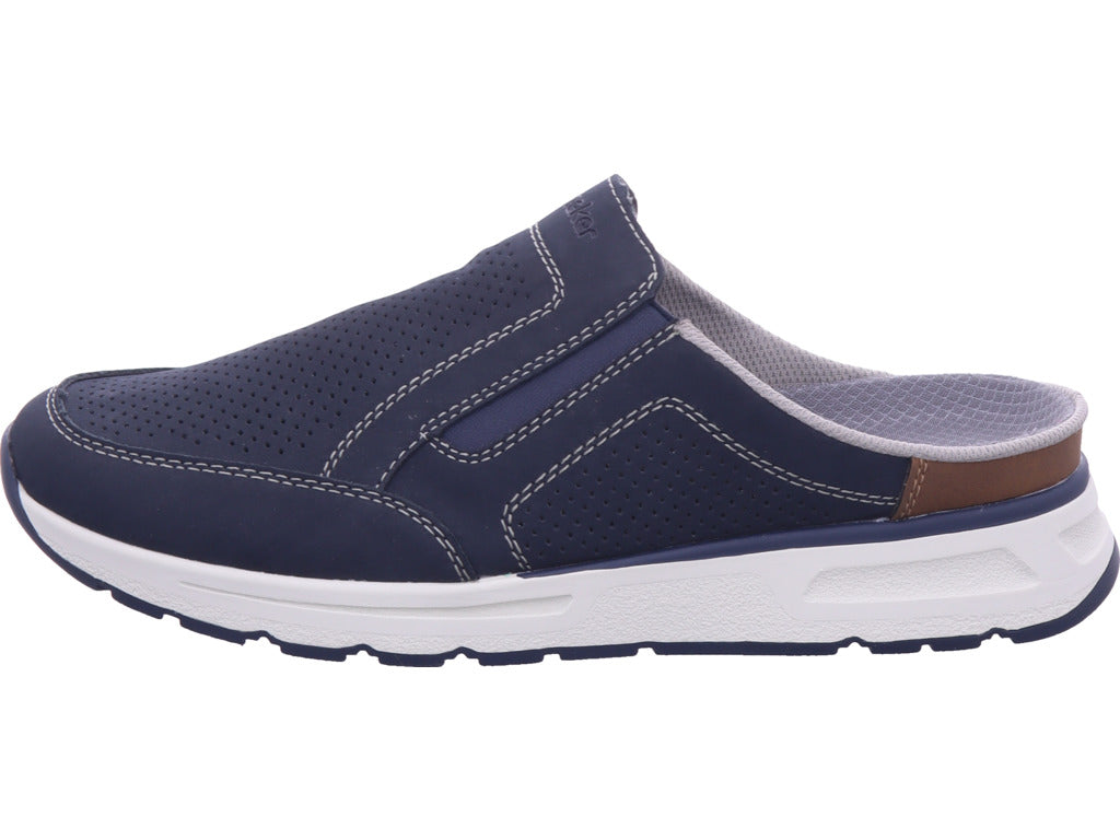 Rieker Herren Pantolette Fsk Herren Halbschuhe in blau