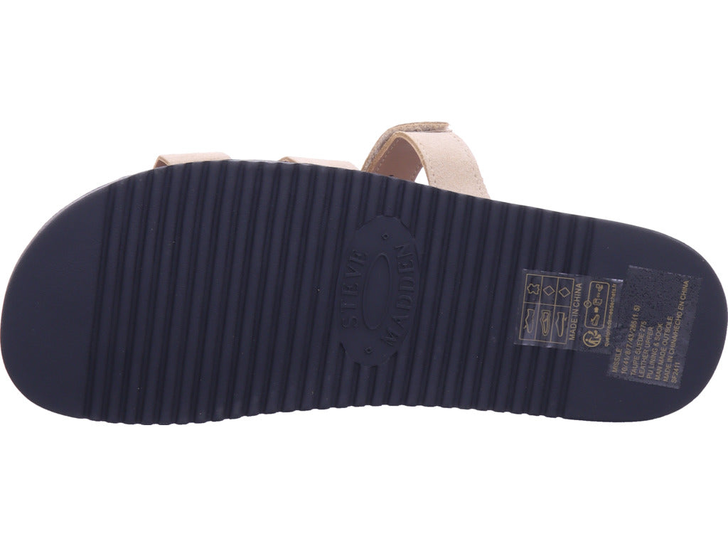 Dámské pantofle Steve Madden Missile Taupe v béžové barvě