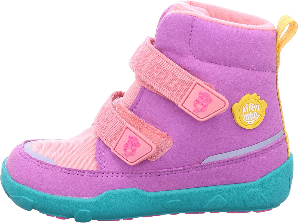 Affenzahn girls' Moonboot owl in pink