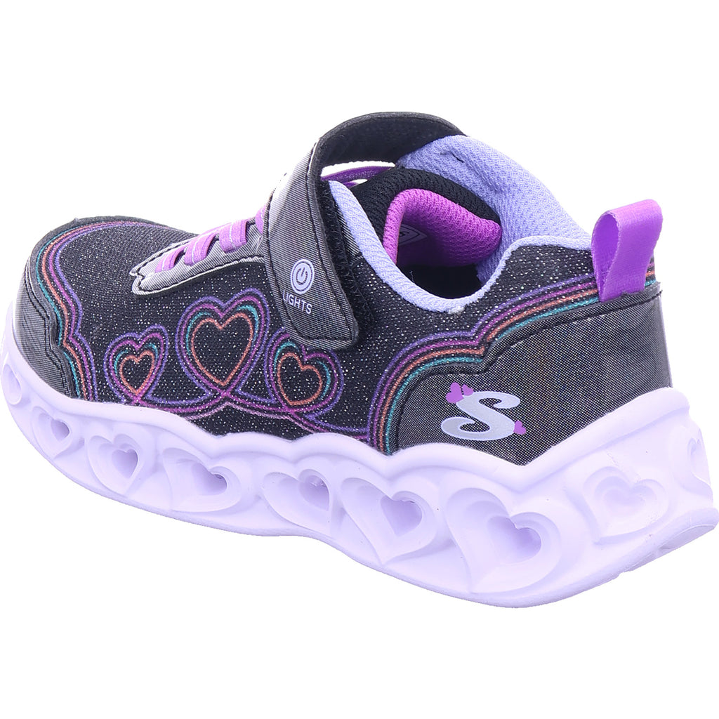 SKECHERS Mädchen Sneaker Heart Lights Bubble Love in schwarz
