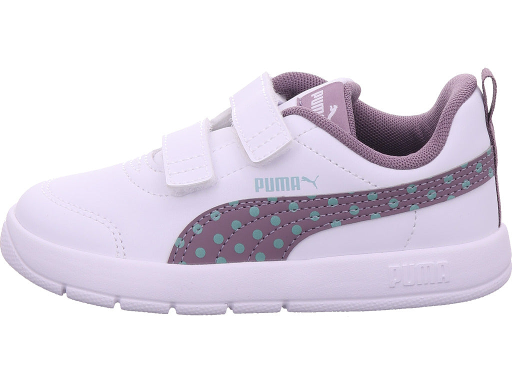 Puma Girls' Sneakers Courtflex V3 Dotty V in White