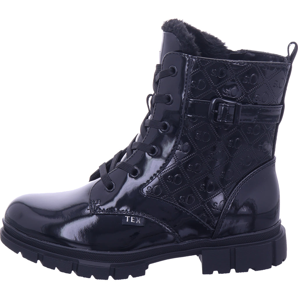 s.Oliver Mädchen Stiefelette  in schwarz
