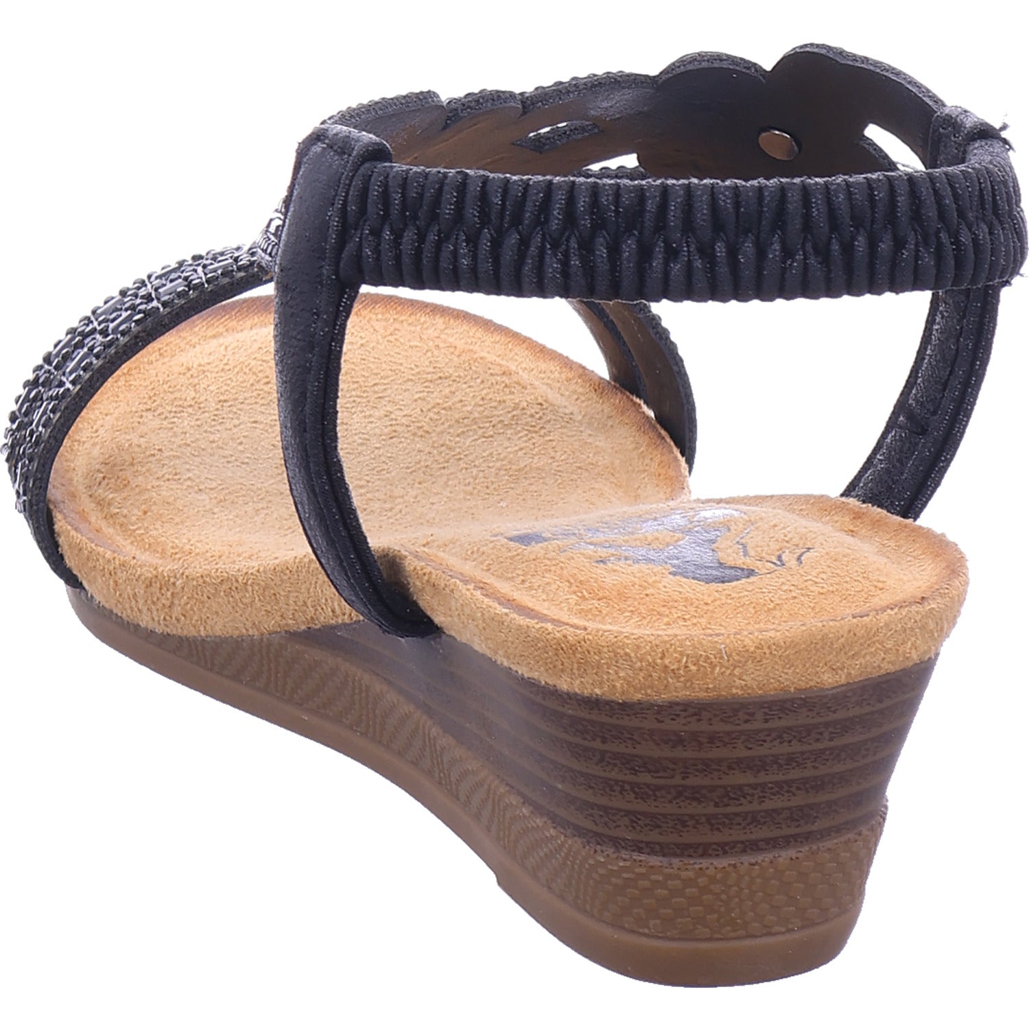 2 GO FASHION Damen Sandalette  in schwarz