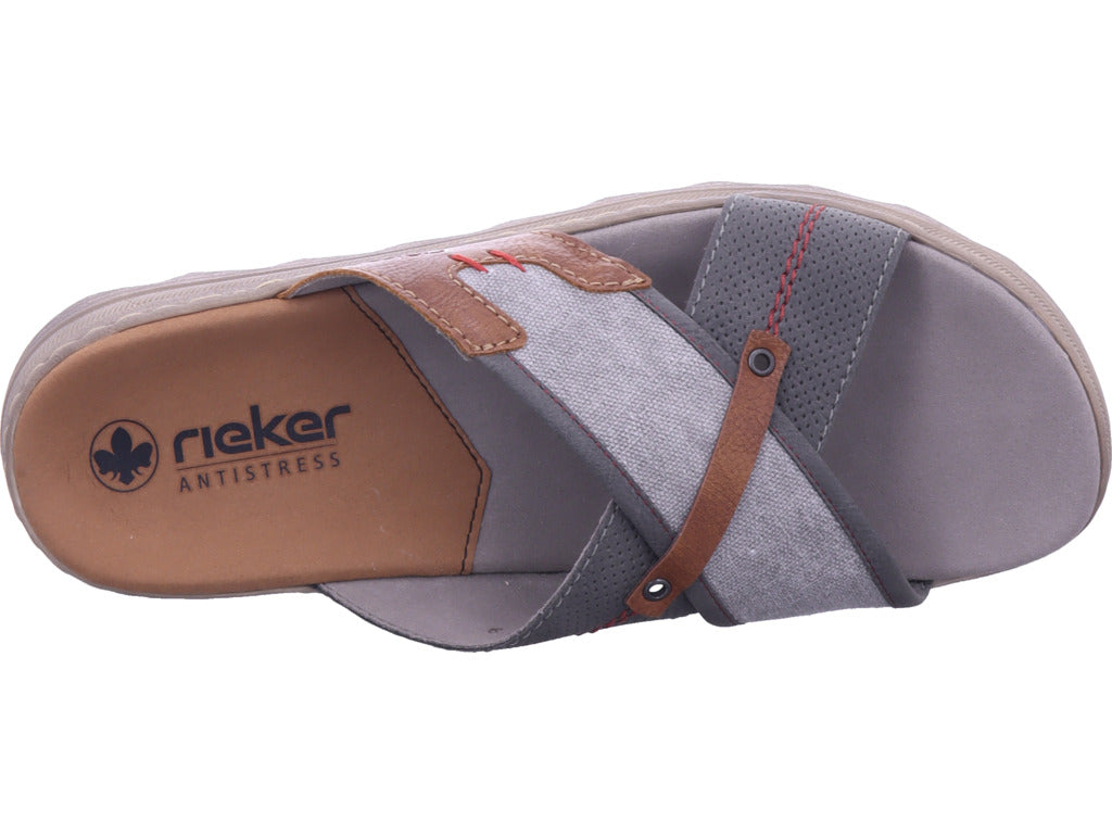 Rieker Herren Pantolette Fsk Herren Sandalen in grau
