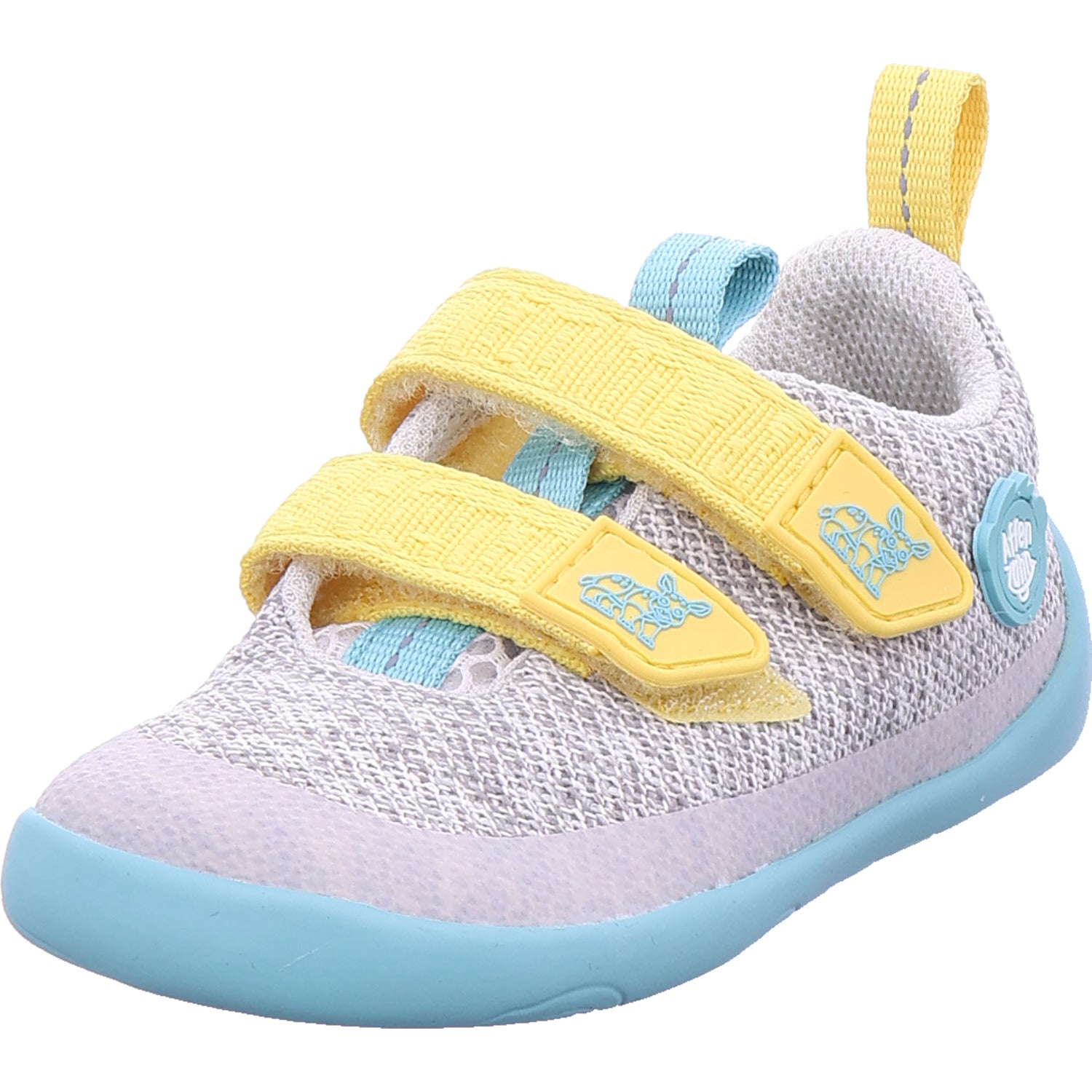 Affenzahn Girls' Barefoot Shoes Barefoot Shoe Knit Happy Rhino in grey