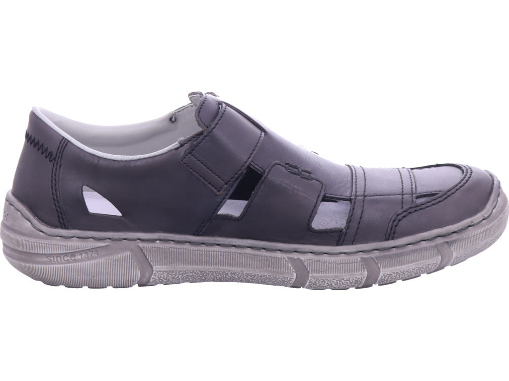 Rieker Men's Slip-On Shoes, Men's Casual Shoes in Grey