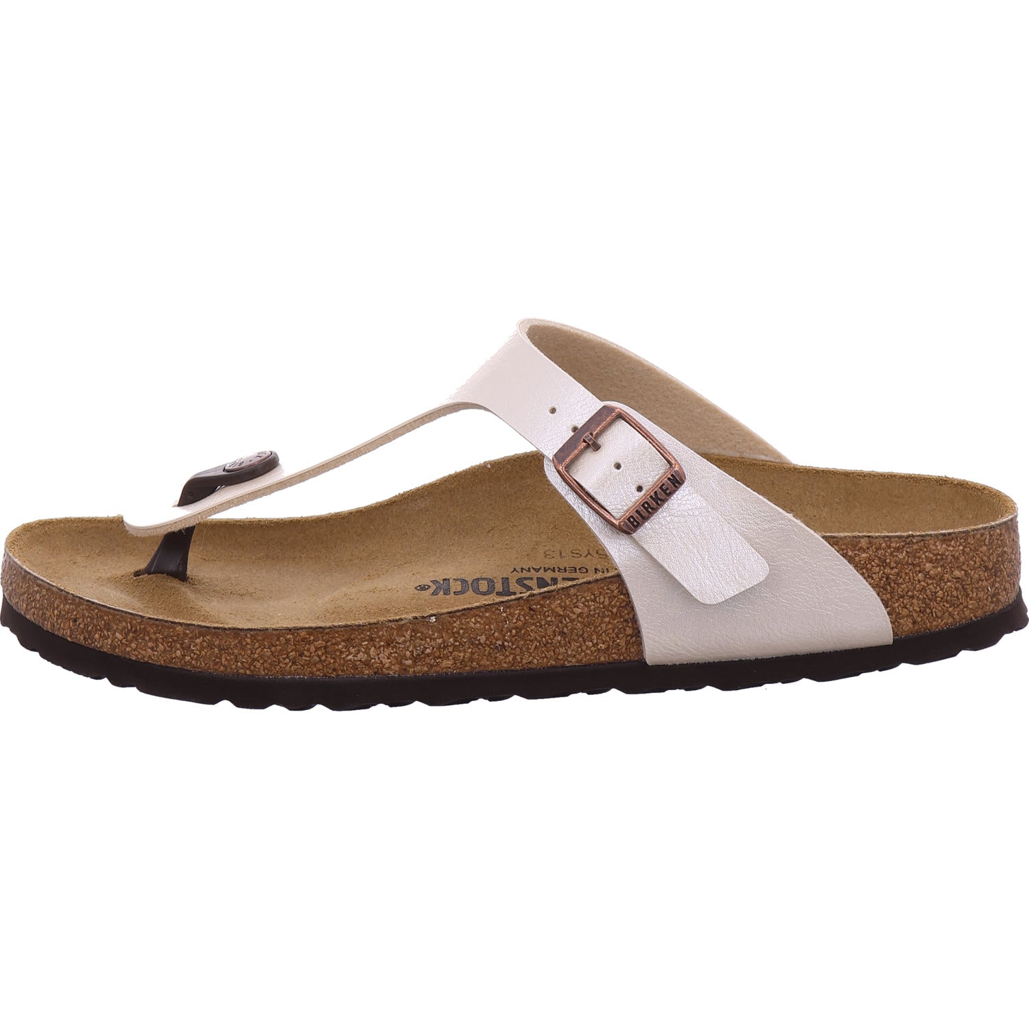 Birkenstock Damen Pantolette Gizeh Birko-Flor in weiß