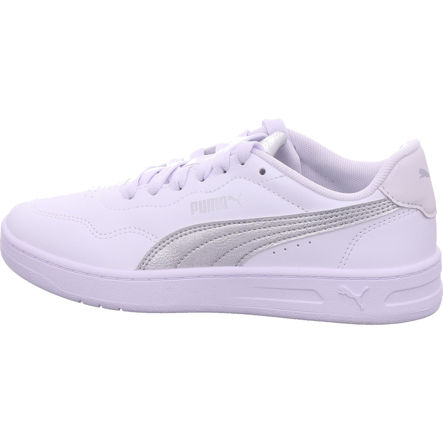 Puma Damen Sneaker Court Lally Metallic Whisper in weiß