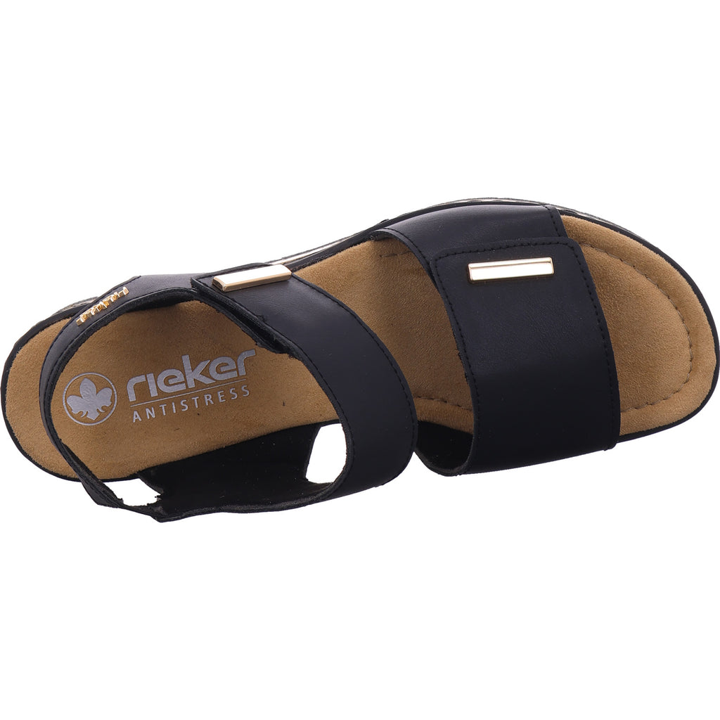 Rieker Damen Sandale  in schwarz